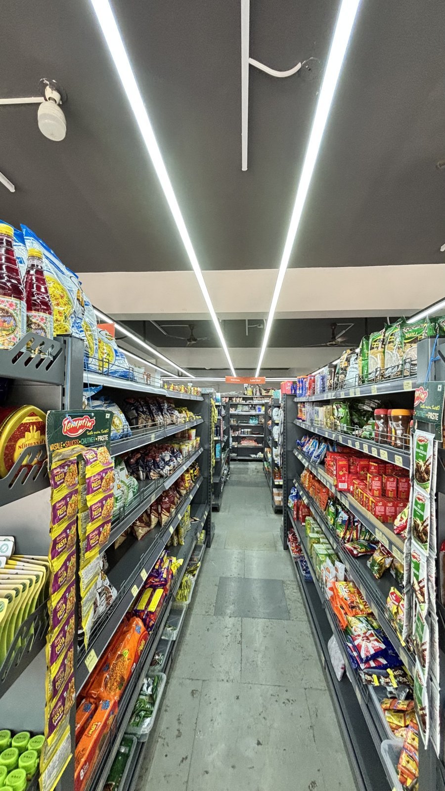 Billing counter area inside an OLTOWNS supermarket